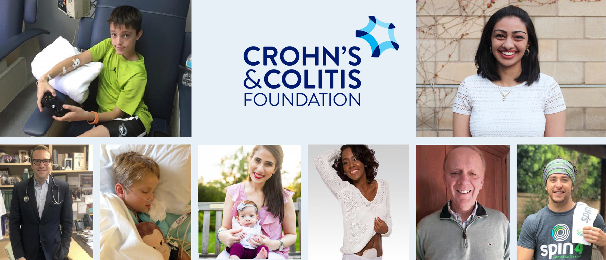 Banner featuring Crohn's and Colitis Foundation's logo and constituents.